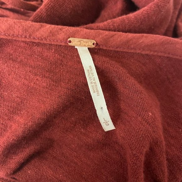 Free People Sand Storm Flounce Top in Sanguine Size Large - Picture 8 of 10